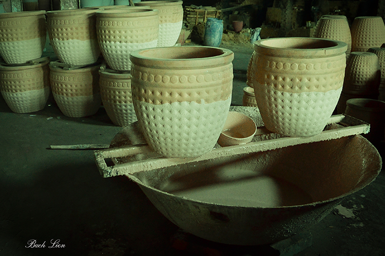 After glazing (prior to firing)